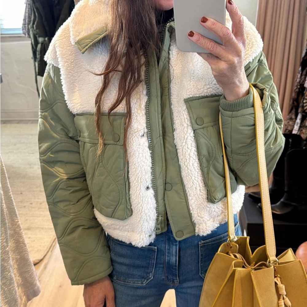 Blank NYC Quilted Faux Fur Mixed Media Jacket
